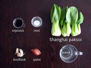 Ingrediënten voor Roergebakken Shanghai Paksoi